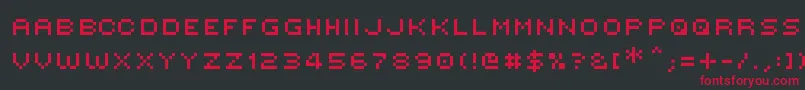 Czcionka VictorPixel – czerwone czcionki na czarnym tle