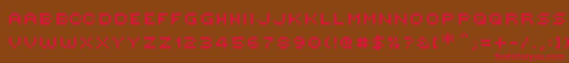 VictorPixel-fontti – punaiset fontit ruskealla taustalla