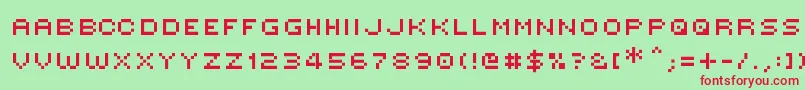 VictorPixel Font – Red Fonts on Green Background