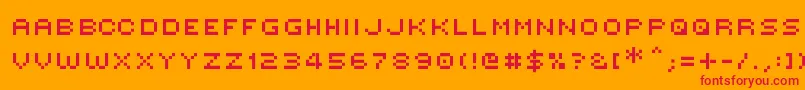VictorPixel Font – Red Fonts on Orange Background