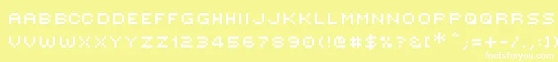 VictorPixel Font – White Fonts on Yellow Background