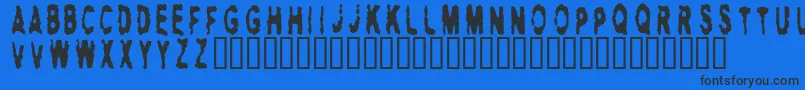 Hitman ffy Font – Black Fonts on Blue Background