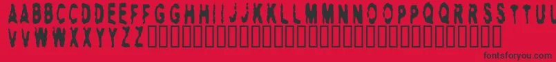 Hitman ffy Font – Black Fonts on Red Background