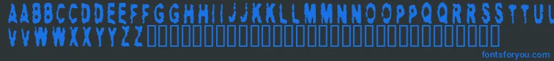 Hitman ffy Font – Blue Fonts on Black Background