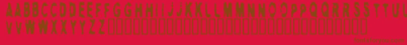 Hitman ffy Font – Brown Fonts on Red Background