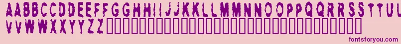 Hitman ffy-Schriftart – Violette Schriften auf rosa Hintergrund