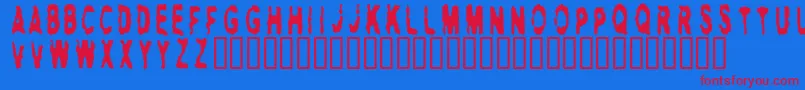 Hitman ffy-Schriftart – Rote Schriften auf blauem Hintergrund