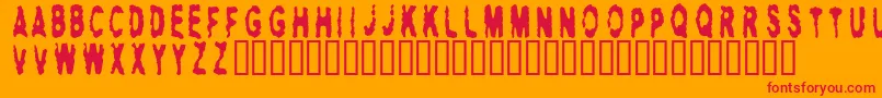 Hitman ffy Font – Red Fonts on Orange Background