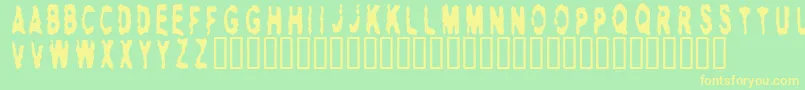 Hitman ffy Font – Yellow Fonts on Green Background