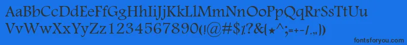 KhalaadSusan Font – Black Fonts on Blue Background