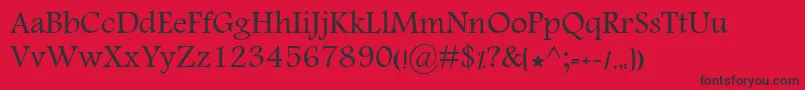 KhalaadSusan Font – Black Fonts on Red Background