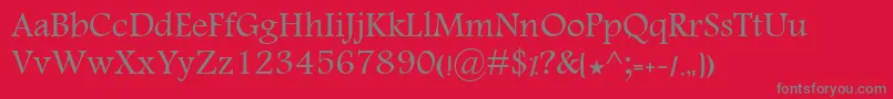 KhalaadSusan-Schriftart – Graue Schriften auf rotem Hintergrund