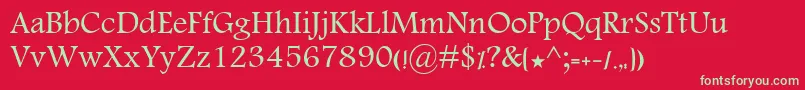 KhalaadSusan Font – Green Fonts on Red Background