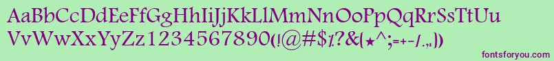 KhalaadSusan Font – Purple Fonts on Green Background