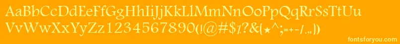 KhalaadSusan Font – Yellow Fonts on Orange Background