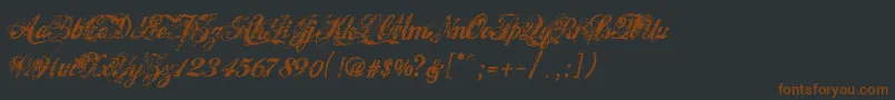 HawaiiKillerV1.2 Font – Brown Fonts on Black Background