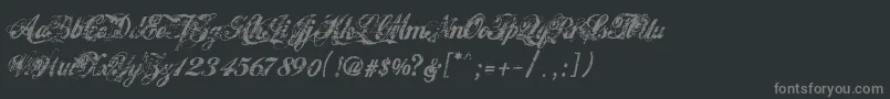 フォントHawaiiKillerV1.2 – 黒い背景に灰色の文字