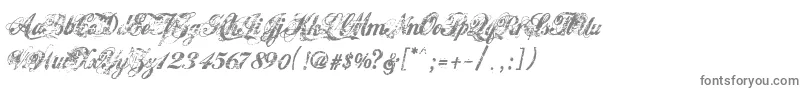 フォントHawaiiKillerV1.2 – 白い背景に灰色の文字