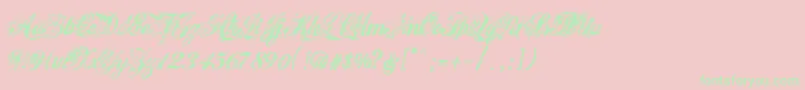 HawaiiKillerV1.2 Font – Green Fonts on Pink Background