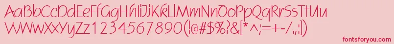 StatusRegular Font – Red Fonts on Pink Background