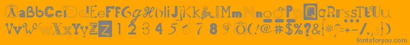 50Fonts2-fontti – harmaat kirjasimet oranssilla taustalla