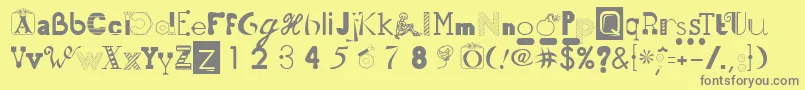 フォント50Fonts2 – 黄色の背景に灰色の文字
