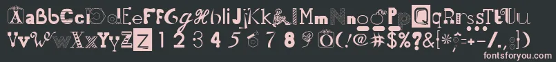 Шрифт 50Fonts2 – розовые шрифты на чёрном фоне