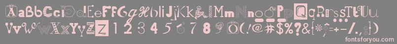 Шрифт 50Fonts2 – розовые шрифты на сером фоне