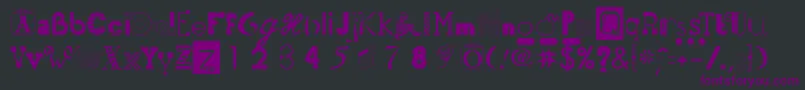 Шрифт 50Fonts2 – фиолетовые шрифты на чёрном фоне