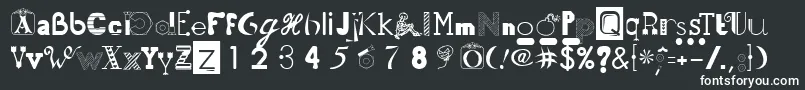 Шрифт 50Fonts2 – белые шрифты на чёрном фоне