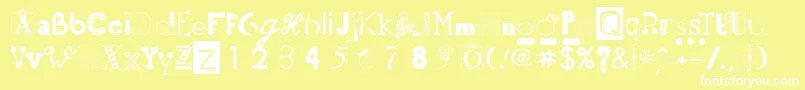 フォント50Fonts2 – 黄色い背景に白い文字