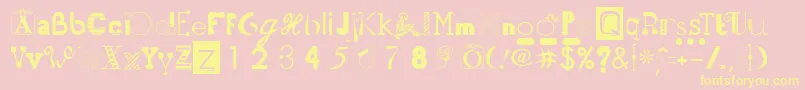 50Fonts2 Font – Yellow Fonts on Pink Background