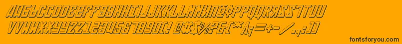 Soviet23Di Font – Black Fonts on Orange Background