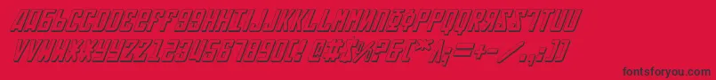 Soviet23Di Font – Black Fonts on Red Background