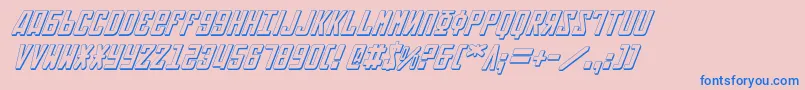 Soviet23Di Font – Blue Fonts on Pink Background