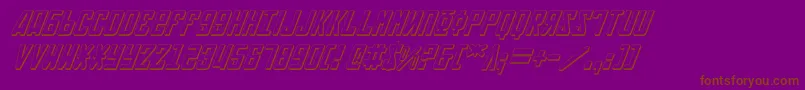 Soviet23Di-Schriftart – Braune Schriften auf violettem Hintergrund