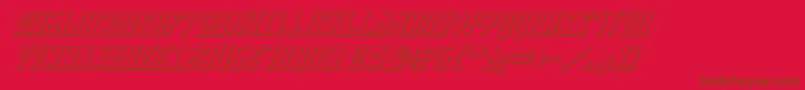 Soviet23Di Font – Brown Fonts on Red Background
