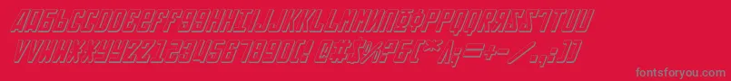 Soviet23Di Font – Gray Fonts on Red Background