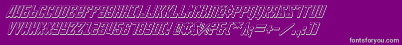 Soviet23Di Font – Green Fonts on Purple Background