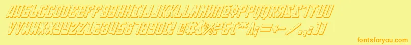 Soviet23Di Font – Orange Fonts on Yellow Background