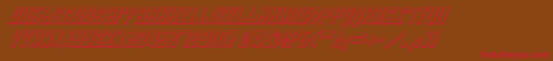 Soviet23Di Font – Red Fonts on Brown Background