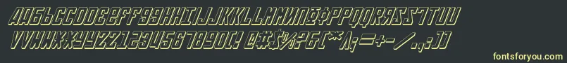 Soviet23Di Font – Yellow Fonts on Black Background