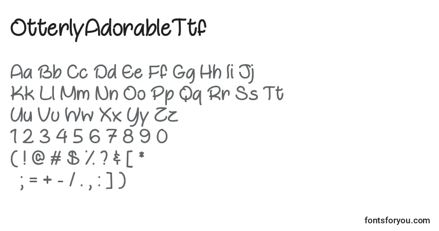 Schriftart OtterlyAdorableTtf – Alphabet, Zahlen, spezielle Symbole
