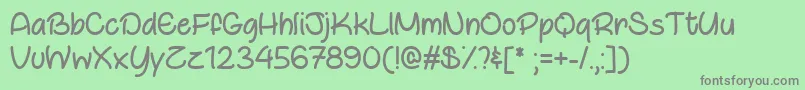 OtterlyAdorableTtf-Schriftart – Graue Schriften auf grünem Hintergrund