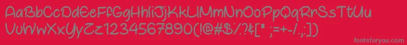 OtterlyAdorableTtf Font – Gray Fonts on Red Background