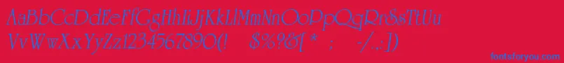 AgreverencecItalic Font – Blue Fonts on Red Background