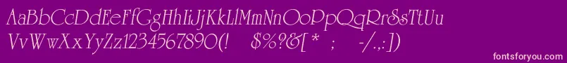 AgreverencecItalic Font – Pink Fonts on Purple Background