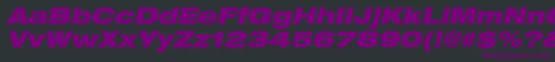 HelveticaLt93BlackExtendedOblique Font – Purple Fonts on Black Background