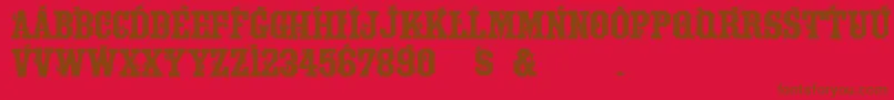 TuscanFlies Font – Brown Fonts on Red Background
