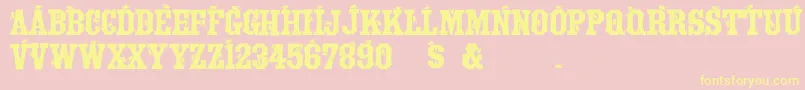 TuscanFlies Font – Yellow Fonts on Pink Background